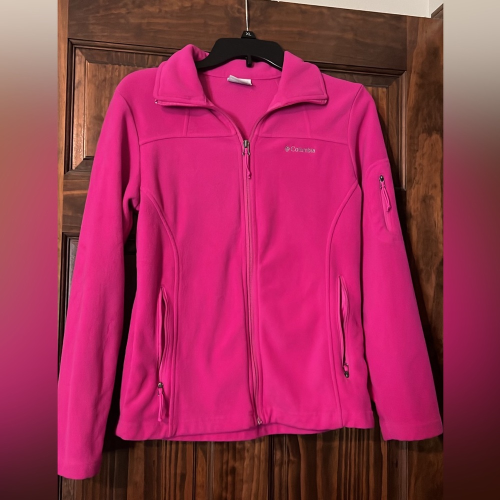 Magenta Fleece Columbia Jacket